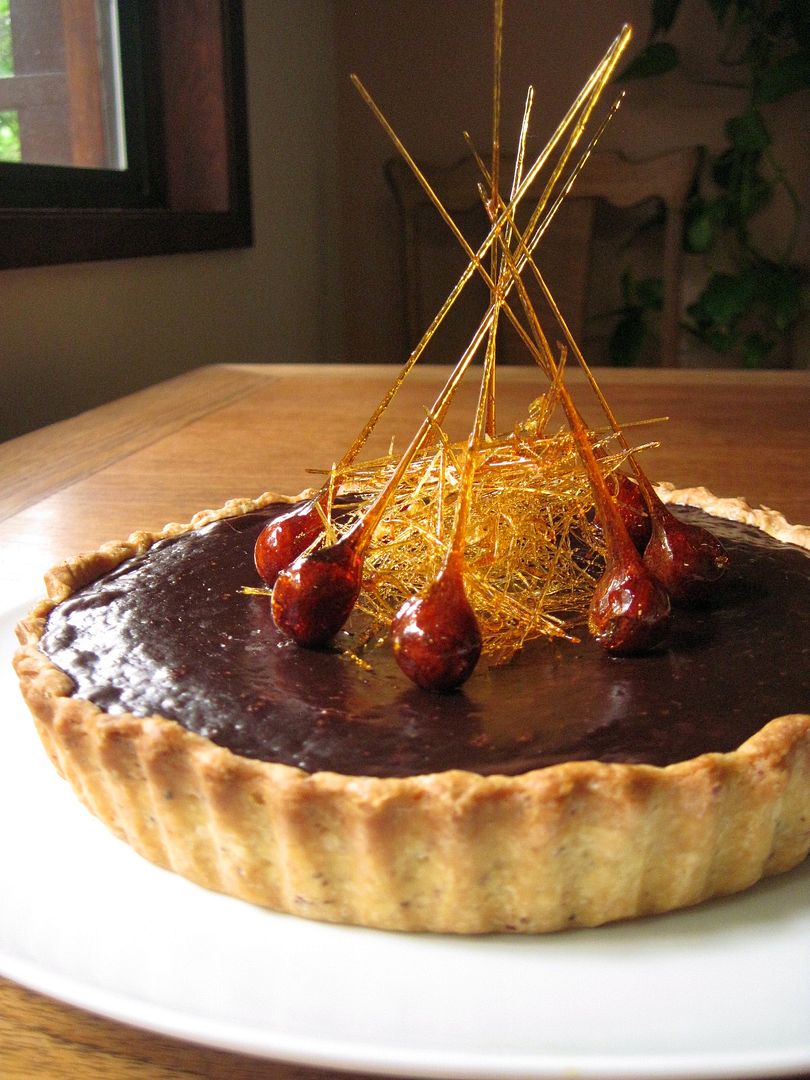 Chocolate And Caramel Tart With Hazelnuts (Daring Bakers: Pies, Part III)